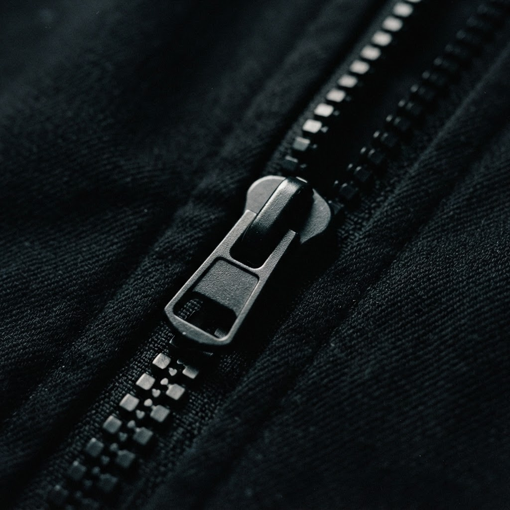 Technical zipper detail