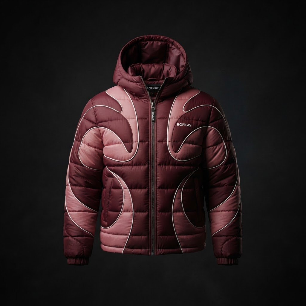 B22 Burgundy Track Jacket